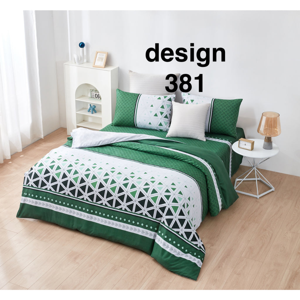 ETOZ Quilt Cover Set with Bedsheet - 950 High Thread Count - Fit Up To 16 Inches Mattress - Marble Quilt Cover
