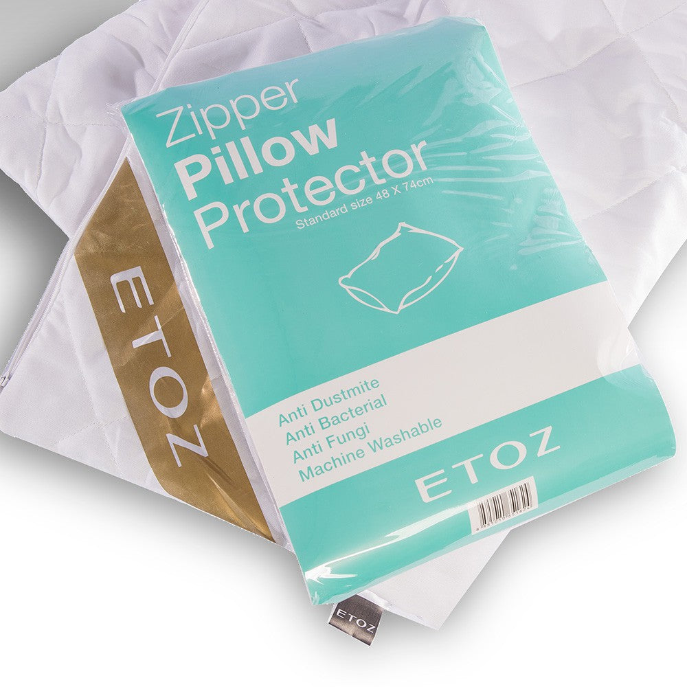 Etoz Zipper Pillow Protector- Tencel Zipper Pillow Protector- Zipper Bolster Protector- Pillow Pad - Bolster Pad