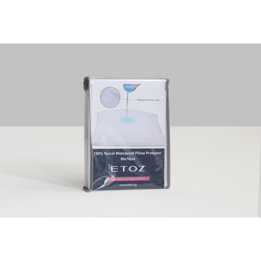 Etoz Zipper Pillow Protector- Tencel Zipper Pillow Protector- Zipper Bolster Protector- Pillow Pad - Bolster Pad