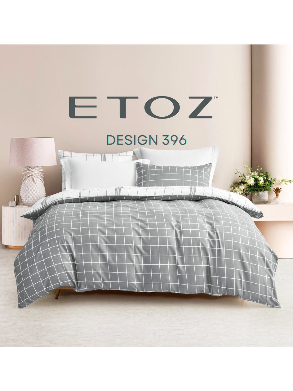 ETOZ Quilt Cover Set with Bedsheet - 950 High Thread Count - Fit Up To 16 Inches Mattress - Marble Quilt Cover