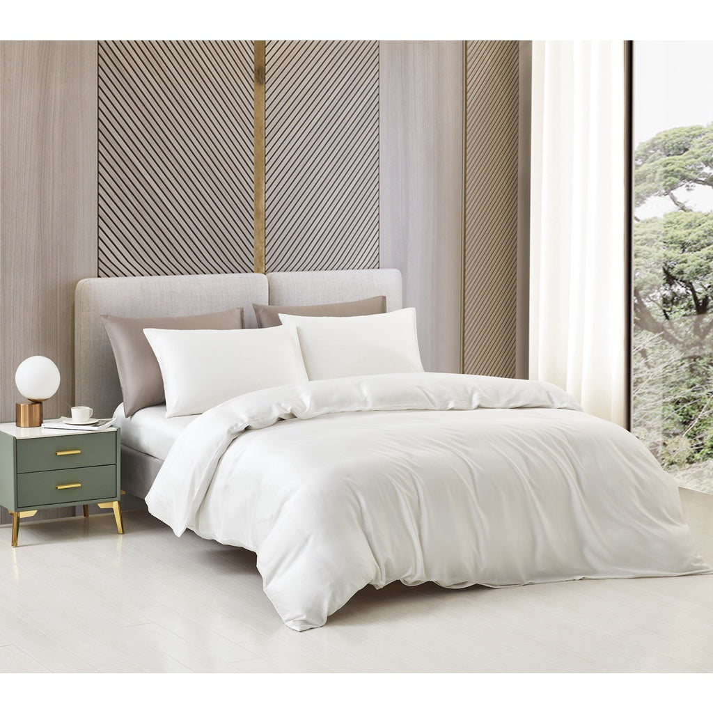 ETOZ Tencel Collection 1600TC Ultra Soft Solid Colour Bed Sheet - Tencel Fitted Bed Sheet - Tencel Quilt Cover