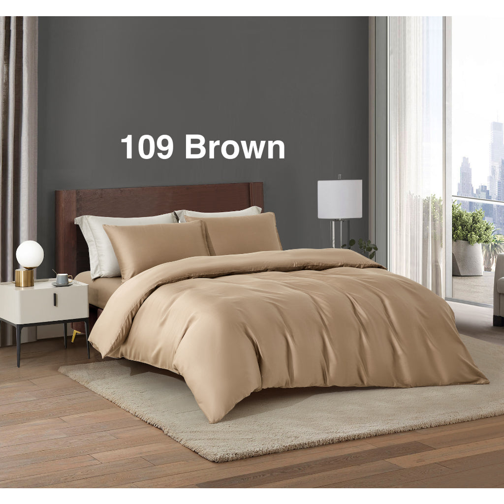 ETOZ Tencel Collection 1600TC Ultra Soft Solid Colour Bed Sheet - Tencel Fitted Bed Sheet - Tencel Quilt Cover