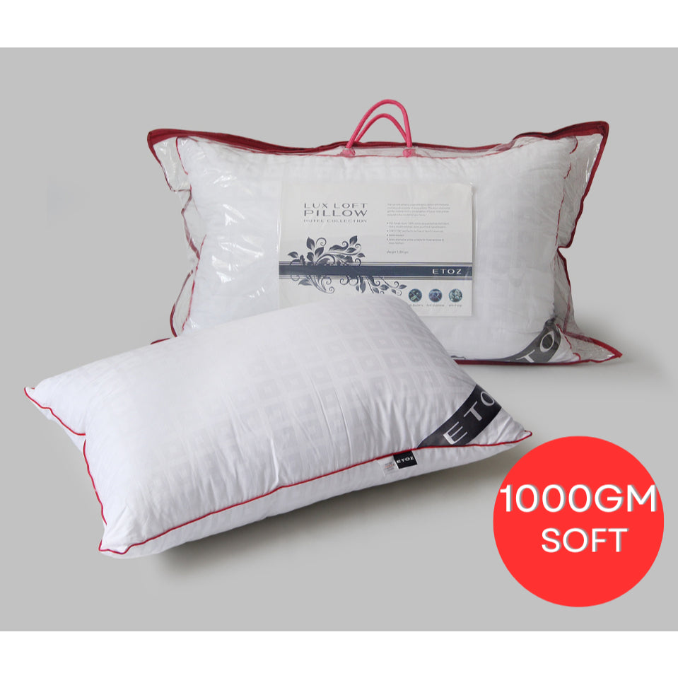 ETOZ Hotel Pillow - Down Feather Alternative Pillow - Washable Pillow- Anti Dust Mite Pillow