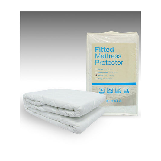 ETOZ Fitted Mattress Protector - Up To 18inches Height- Quilted Mattress Pad- Fitted Mattress Pad- Anti Dust mites