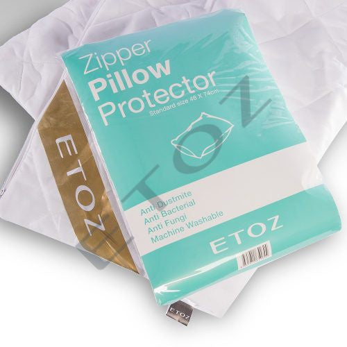 Etoz Zipper Pillow Protector- Tencel Zipper Pillow Protector- Zipper Bolster Protector-  Pillow Pad - Bolster Pad