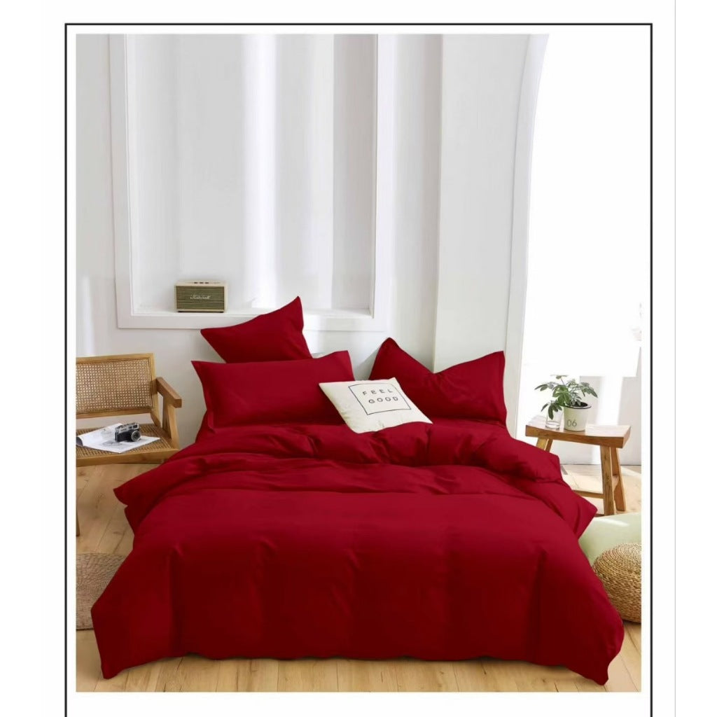 ETOZ 950 Thread Count Solid Colour Fitted Bed Sheet Set - Microfibre Fabric