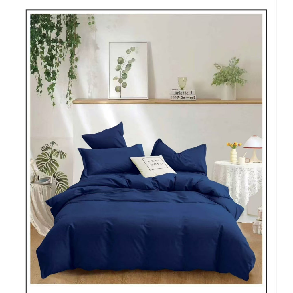 ETOZ 950 Thread Count Solid Colour Fitted Bed Sheet Set - Microfibre Fabric