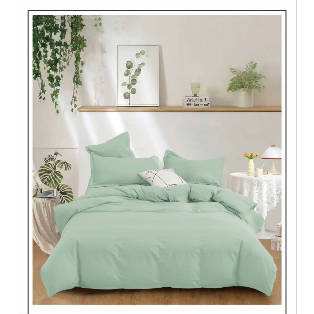 ETOZ 950 Thread Count Solid Colour Fitted Bed Sheet Set - Microfibre Fabric
