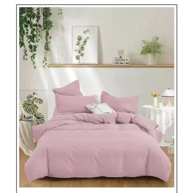 ETOZ 950 Thread Count Solid Colour Fitted Bed Sheet Set - Microfibre Fabric