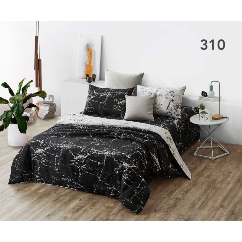 ETOZ 950TC Fitted Bed Sheet Set - Quilt Cover sold Separately -Marble Bedsheet Set- Fits up to 16 inches Mattress