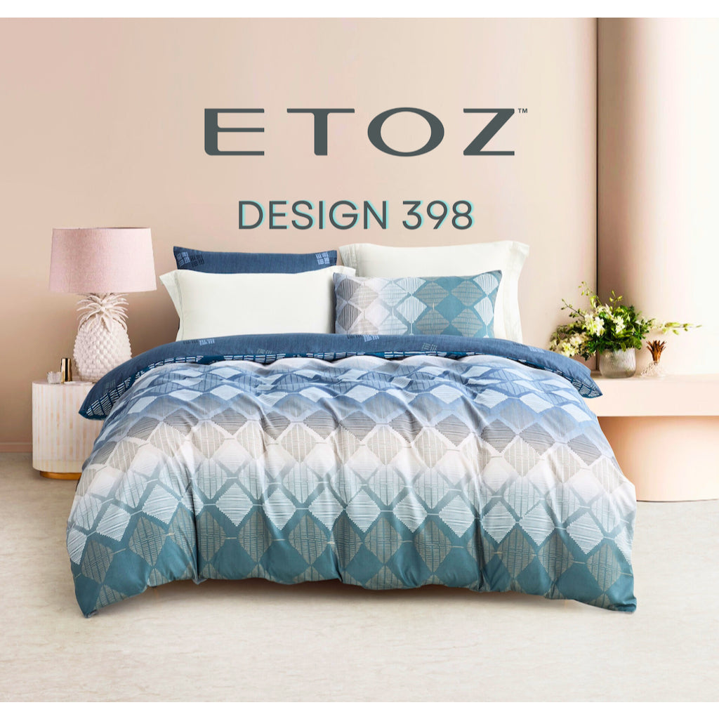 ETOZ 950TC Fitted Bed Sheet Set - Quilt Cover sold Separately -Marble Bedsheet Set- Fits up to 16 inches Mattress