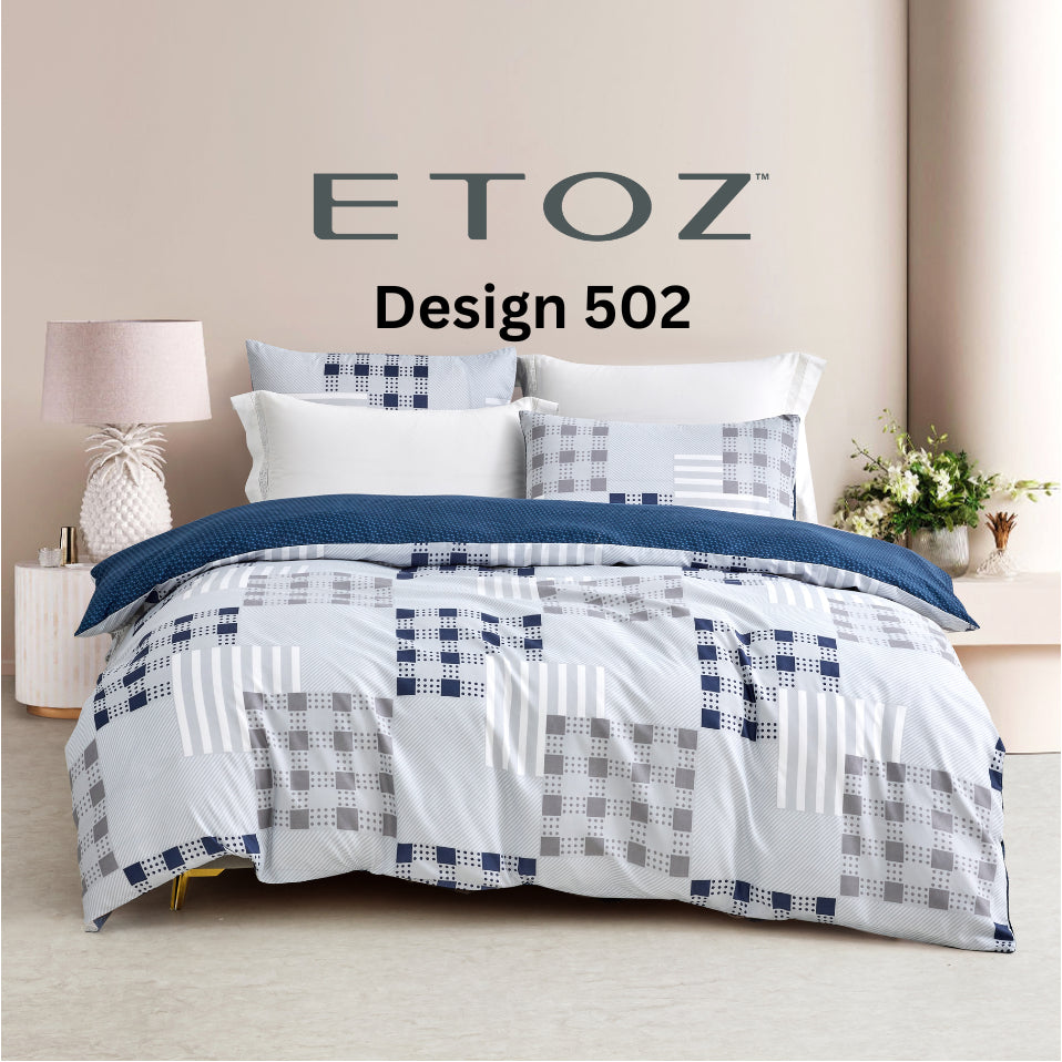 ETOZ 950TC Fitted Bed Sheet Set - Quilt Cover sold Separately -Marble Bedsheet Set- Fits up to 16 inches Mattress