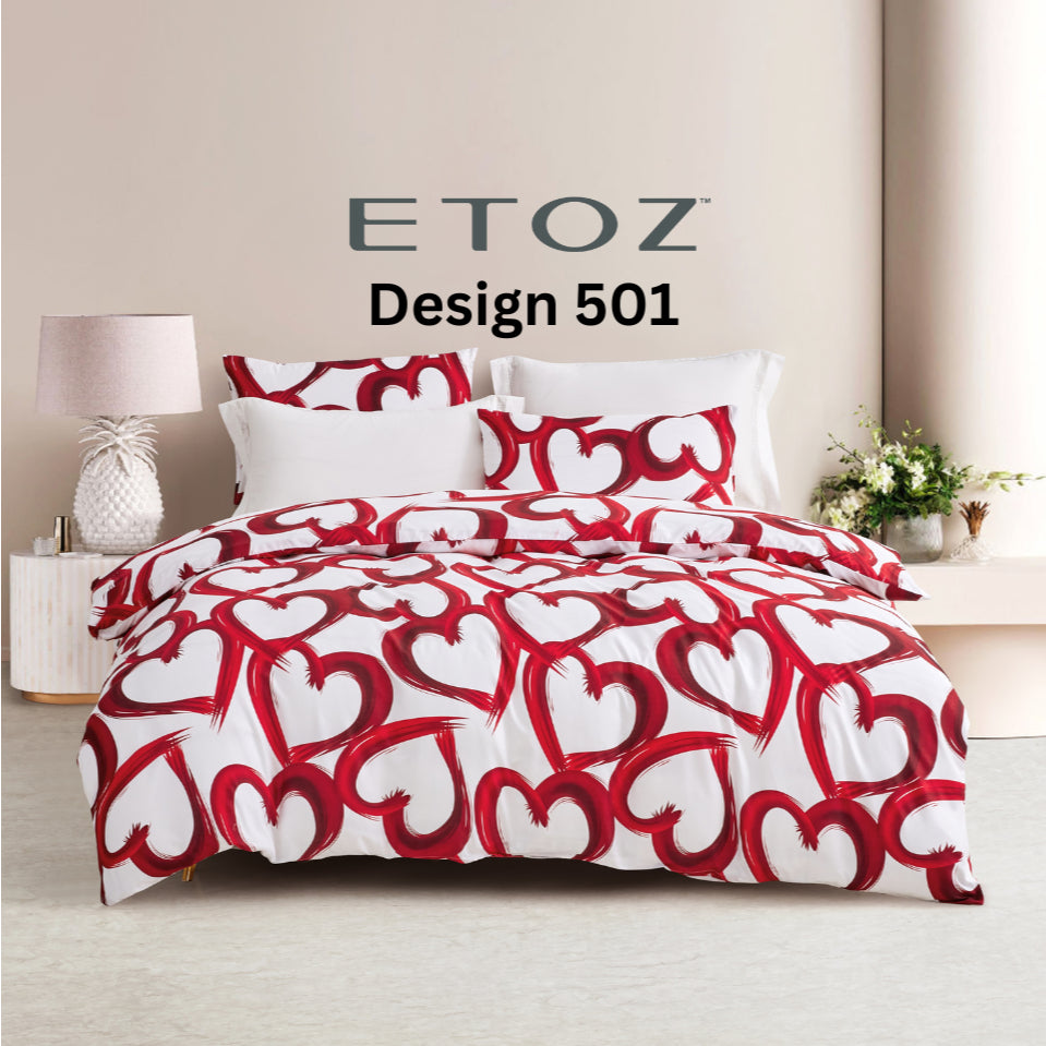 ETOZ 950TC Fitted Bed Sheet Set - Quilt Cover sold Separately -Marble Bedsheet Set- Fits up to 16 inches Mattress