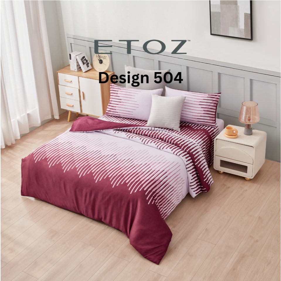 ETOZ 950TC Fitted Bed Sheet Set - Quilt Cover sold Separately -Marble Bedsheet Set- Fits up to 16 inches Mattress