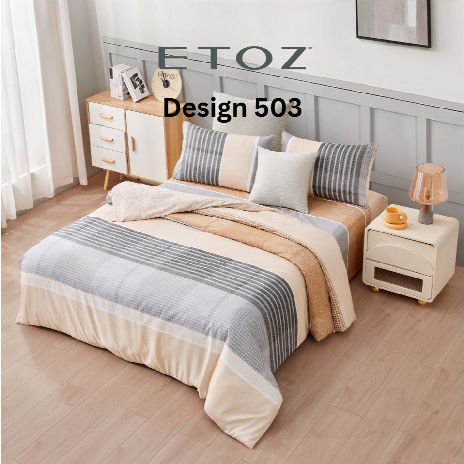 ETOZ 950TC Fitted Bed Sheet Set - Quilt Cover sold Separately -Marble Bedsheet Set- Fits up to 16 inches Mattress
