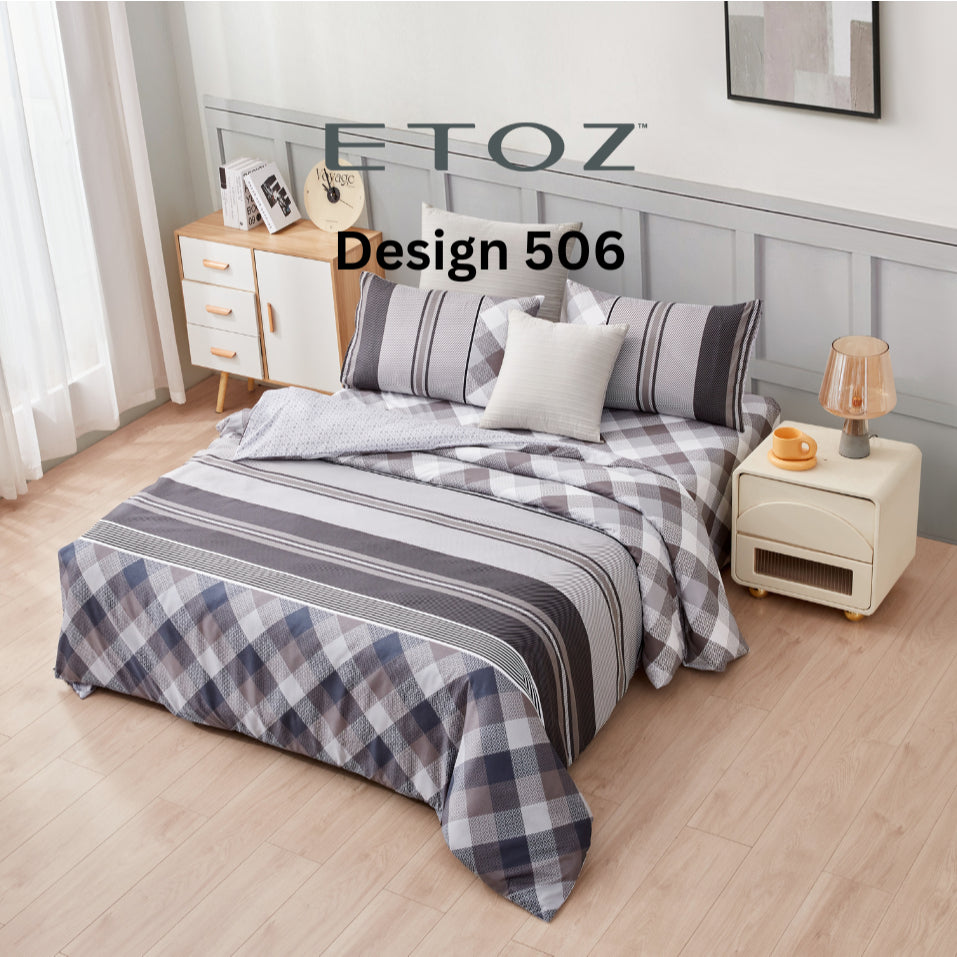 ETOZ 950TC Fitted Bed Sheet Set - Quilt Cover sold Separately -Marble Bedsheet Set- Fits up to 16 inches Mattress