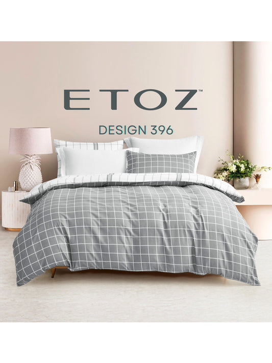ETOZ Quilt Cover Set with Bedsheet - 950 High Thread Count - Fit Up To 16 Inches Mattress - Marble Quilt Cover