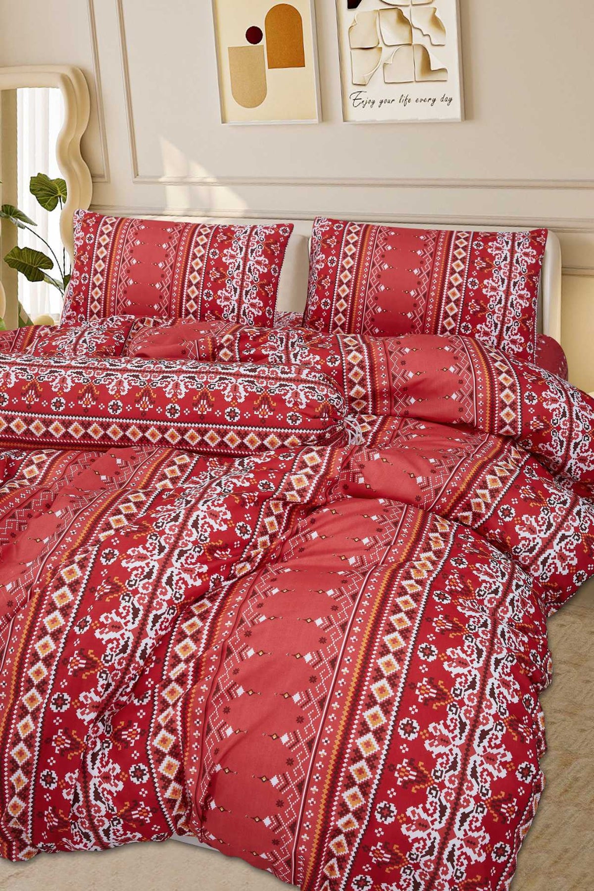ETOZ 950TC Comforter Set (with bed sheet set) - Marble Comforter- Free Pillowcase or Bolstercase