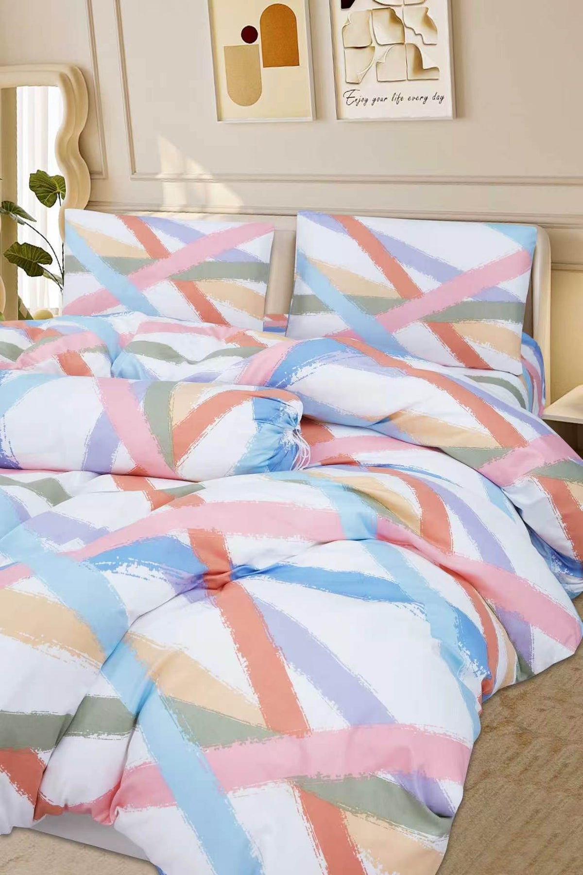 ETOZ 950TC Comforter Set (with bed sheet set) - Marble Comforter- Free Pillowcase or Bolstercase
