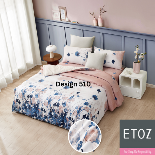 ETOZ 950TC Comforter Set (with bed sheet set) - Marble Comforter- Free Pillowcase or Bolstercase